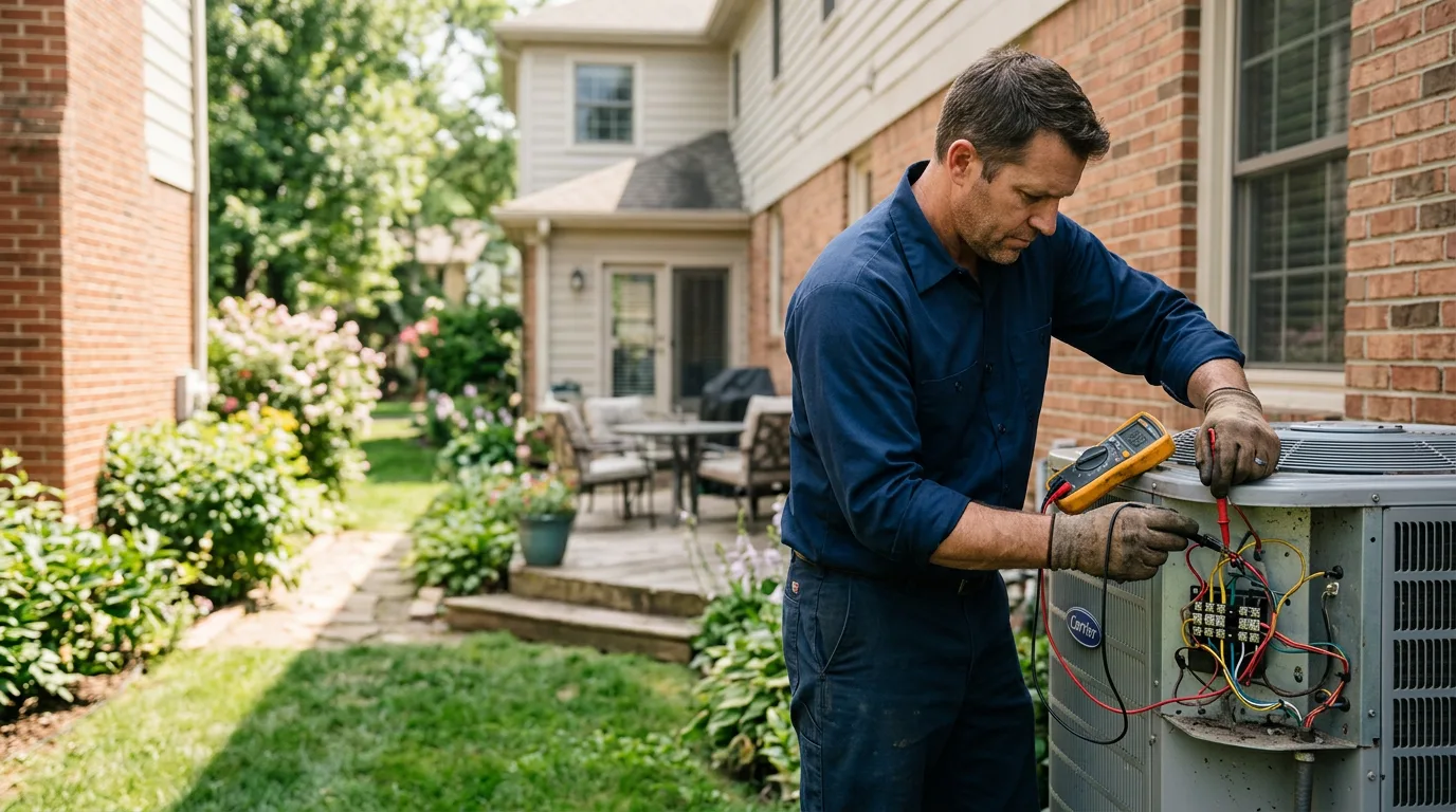 HVAC technician working near El Paso, TX